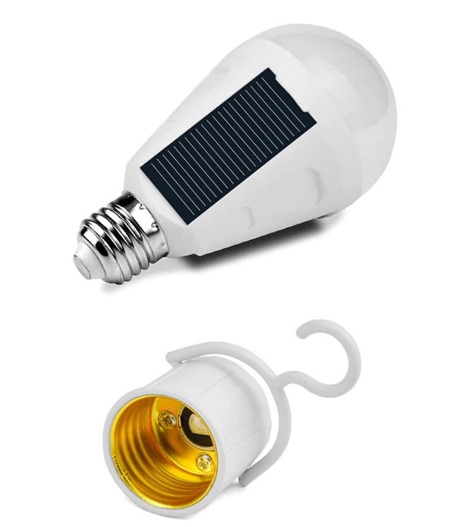 Лампочка с солнечной батареей WHATOOK комплектация