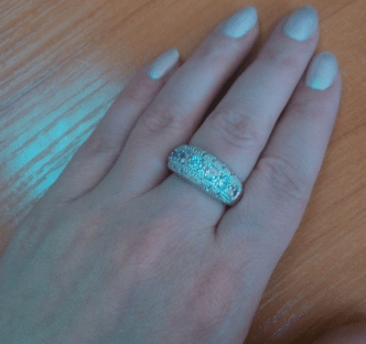 Lingmei 82R8 стильное кольцо для нее камни турмалин покрытие серебро. 1