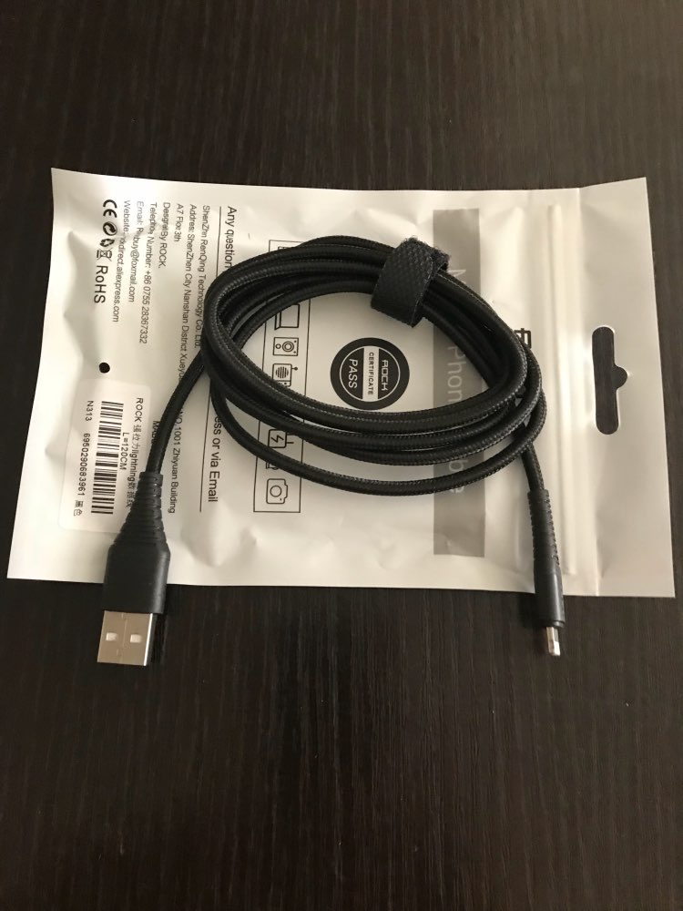 Rock USB кабель для iphone 8 7 6 Plus 5S кабель с упаковкой