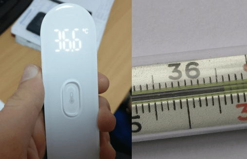 Xiaomi Mi Home iHealth VS Обычный ртутный градусник