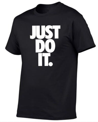 Распродажа футболки Just Do It на АлиЭкспресс за 52 руб. с доставкой цвет черный
